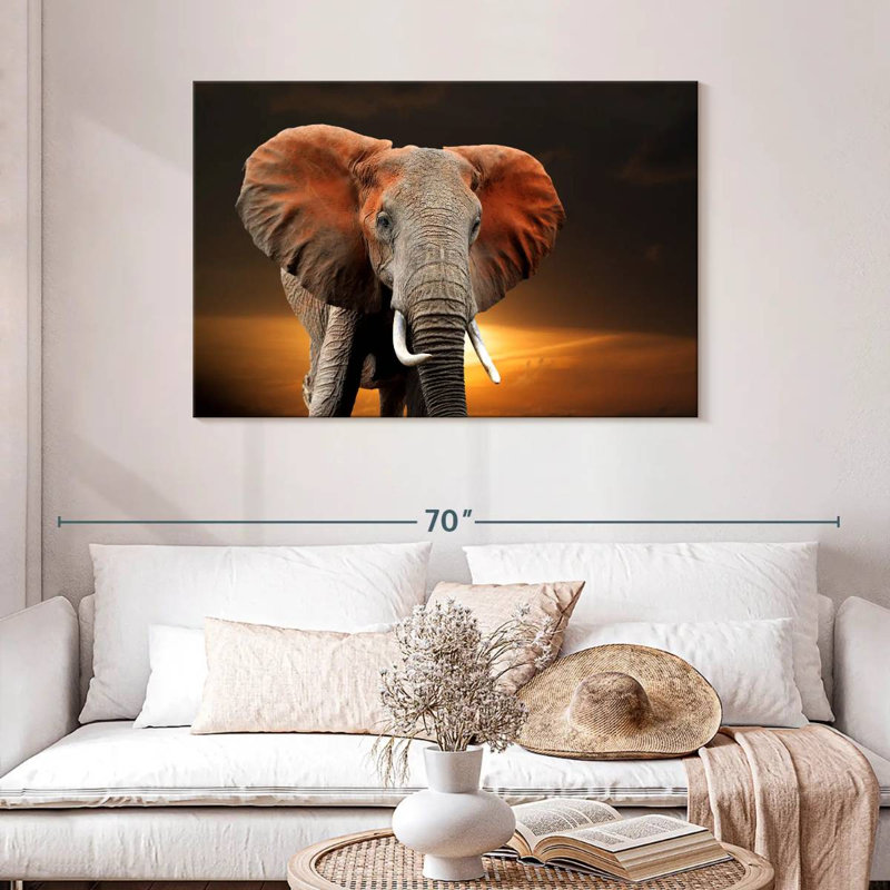 Kenyan Elephant, 30" H x 45" W