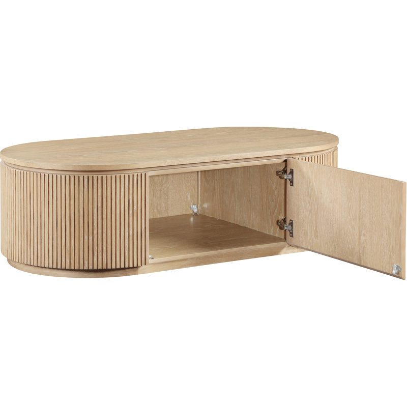 Gholson Wood Storage Coffee Table, 15" H x 52" L x 26" W, Natural
