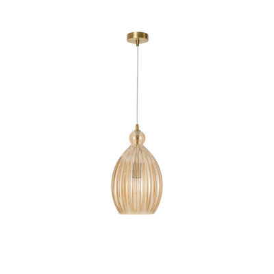 1 - Light Brass Single Pendant