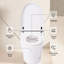 Toilet With Heated Seat - 1/1.28 Dual Flush, Foot Sensor, Night , Structure Smart Without Bidet Seat, Practical Flushing