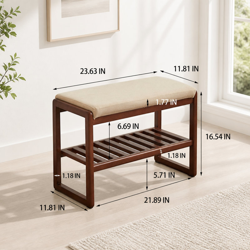 Banc à chaussures en bois massif