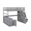Lit mezzanine double avec tiroirs, tablettes et bureau-1410064273