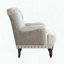 Fauteuil d'appoint capitonné avec garniture cloutée (beige)
