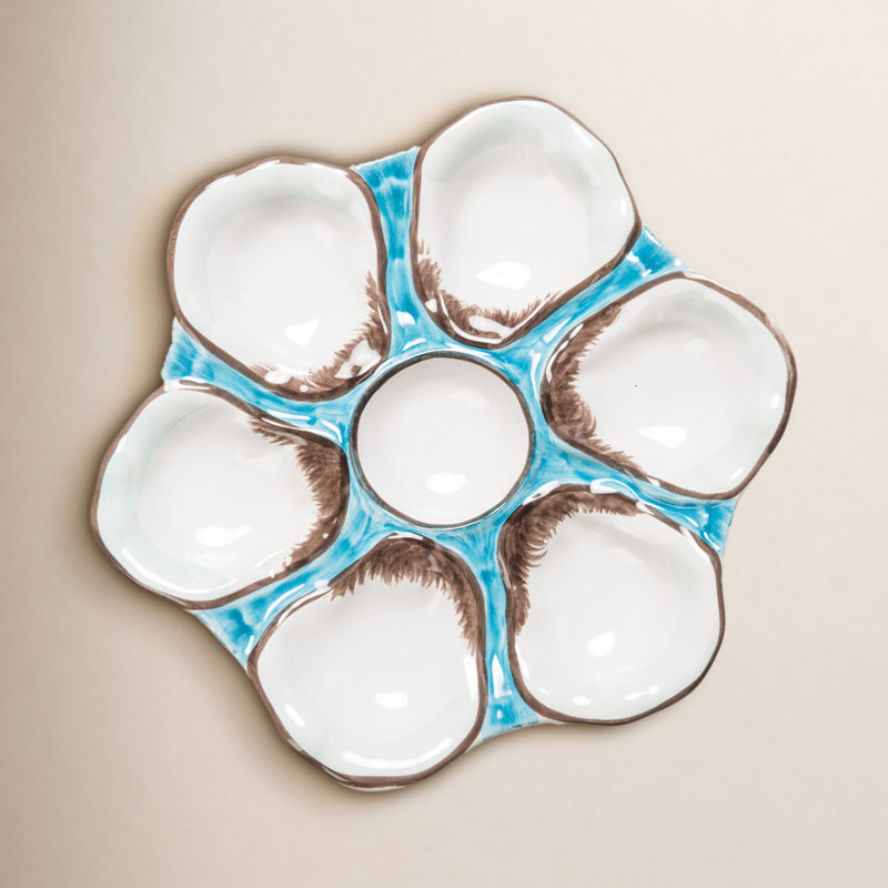 Assiette hors-d’œuvres 8,75" huître, Turquoise