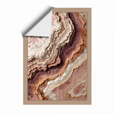 Mineral Strata Minimalist - Framed Print
