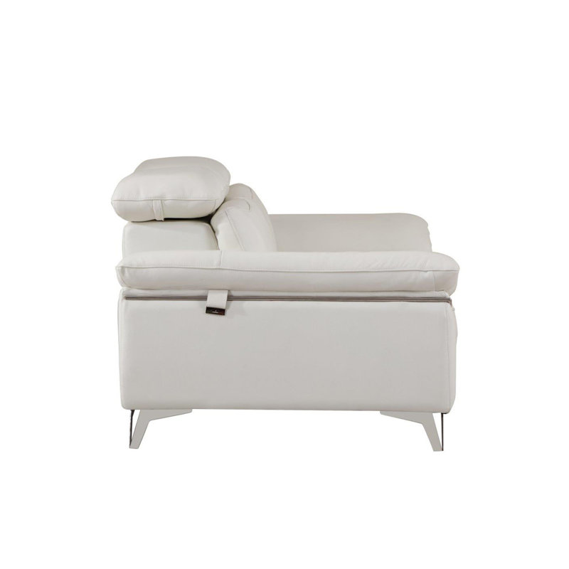 Canapé en cuir Global Global, Blanc
