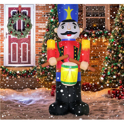 Jouet de Noël casse-noisette gonflable décorations de Noël avec tambour