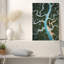 «Winding Turquoise River Through Green Forest», art mural sur toile-133915446