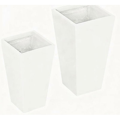 Flower Pots,2-Pack Outdoor Planter Set,with Drainage Holes, Durable & Stackable Plant Pot,for Outdoor and Indoor