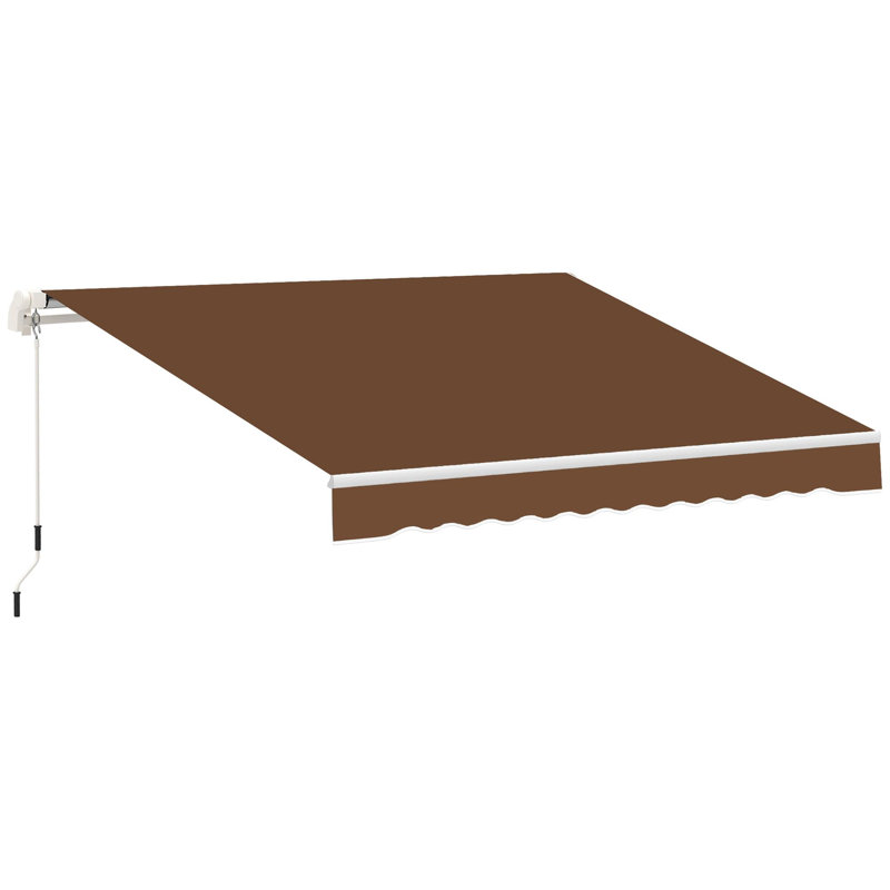 Auvent rétractable 8 ', H 59 po x l 116,2 po x P 96,5 po, Café