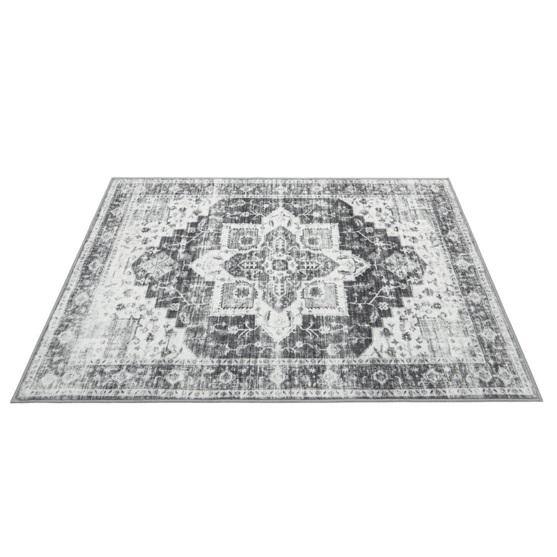 Washable Area Rugs Braided Living Room Rug Contemporary Bedroom Throw Rug Slip-Resistant Mat for Dining Guest Room