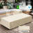 56 inch Outdoor Rectangle Fire Pit Table Propane Iron Firepit for Outside Patio with Tank Cover