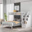 Lit mezzanine simple au-dessus d'un lit double avec escalier-1355262128