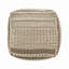 Grand pouf rustique en laine et coton