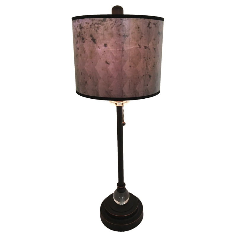 Lampe buffet 28" crystal Pisani, Bronze