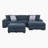 Odesser 115" W 3-Piece Chenille Sleeper Sectional-1065647964-1065647965