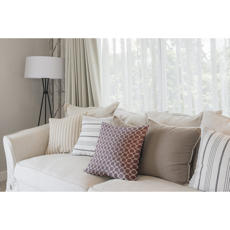 Subline Geometric Reversible Throw Pillow, 20" H x 20" W, Purple