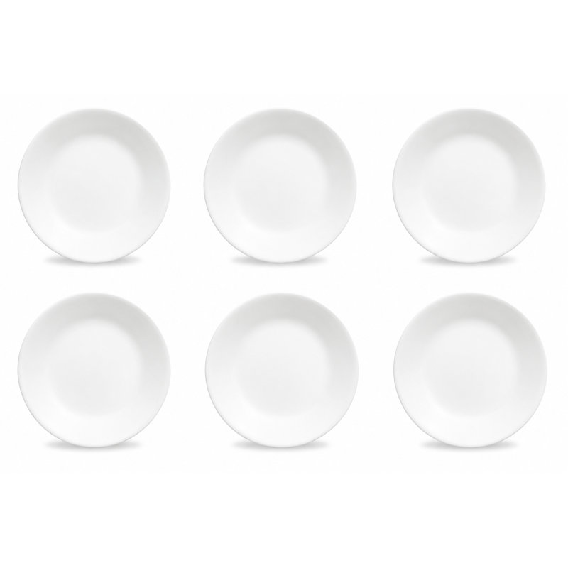 Corelle Winter Frost White 6.75" Appetizer Plates, 6-pack