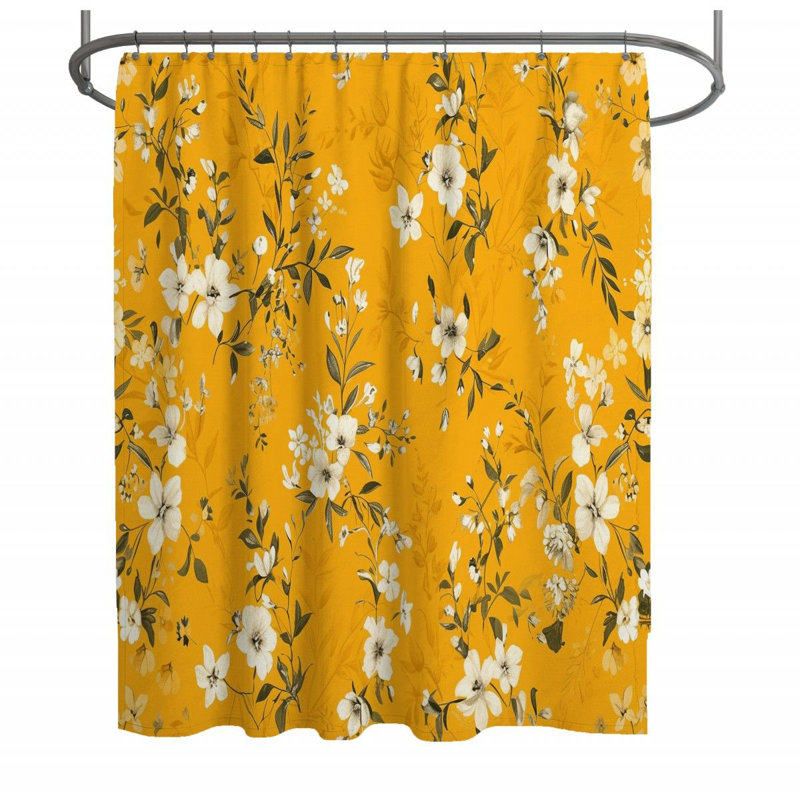 Rideau de douche Floral - Décoration de salle de bain Nature, H 73 po x l 70 po