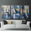 Sea and Shore Series XXI - Ensemble de toiles tendues avec châssis Premium - Prêt à être accroché-962762331