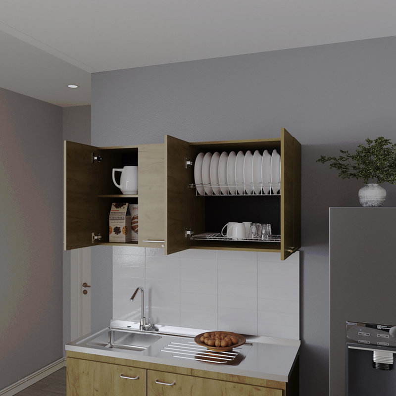 Armoire de cuisine Durham, cuisine, Macadamia, Beige, H 23,6 po x l 47,2 po x P 13,2 po