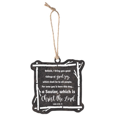 Ornament Joy To The World Square Metal