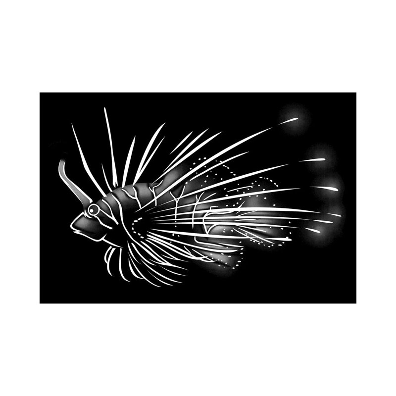 Fish Lion 1 Piece Wrapped Canvas Painting, 20.32cm H x 30.48cm W x 1.91cm D
