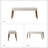Duplessis 44"W Modern Bench with Solid Wood Legs and Foot Pads-1673544742
