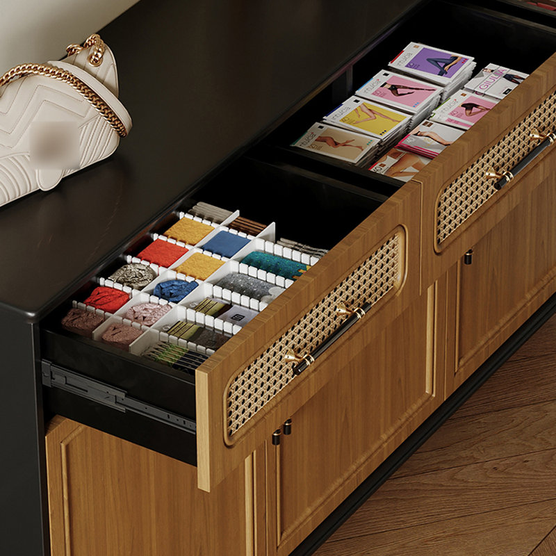 Clarkston 24 Pair Shoe Storage Cabinet, Brown/Black