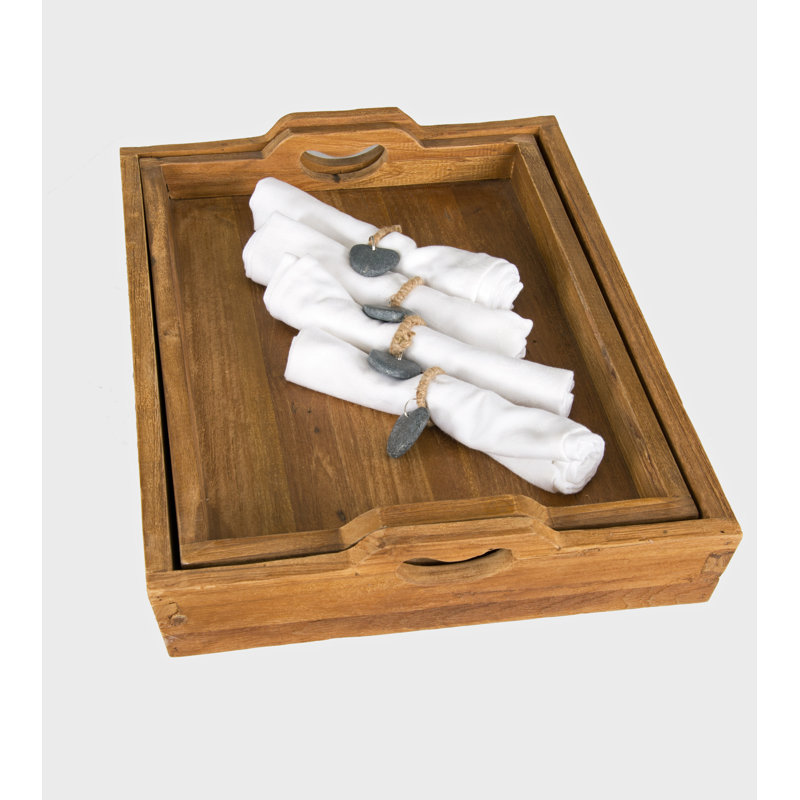 Étienne Solid Wood Tray - Set of 2