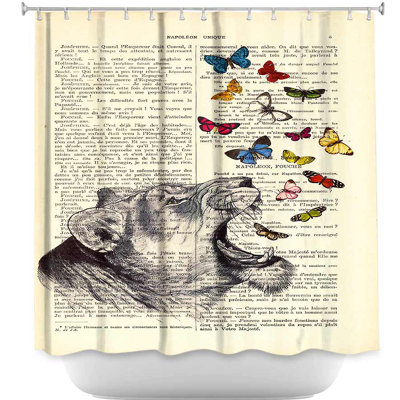 Rideau de douche simple lioness