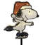 Ensemble de 4 balises de Noël pré-éclairées Snoopy et Peanuts