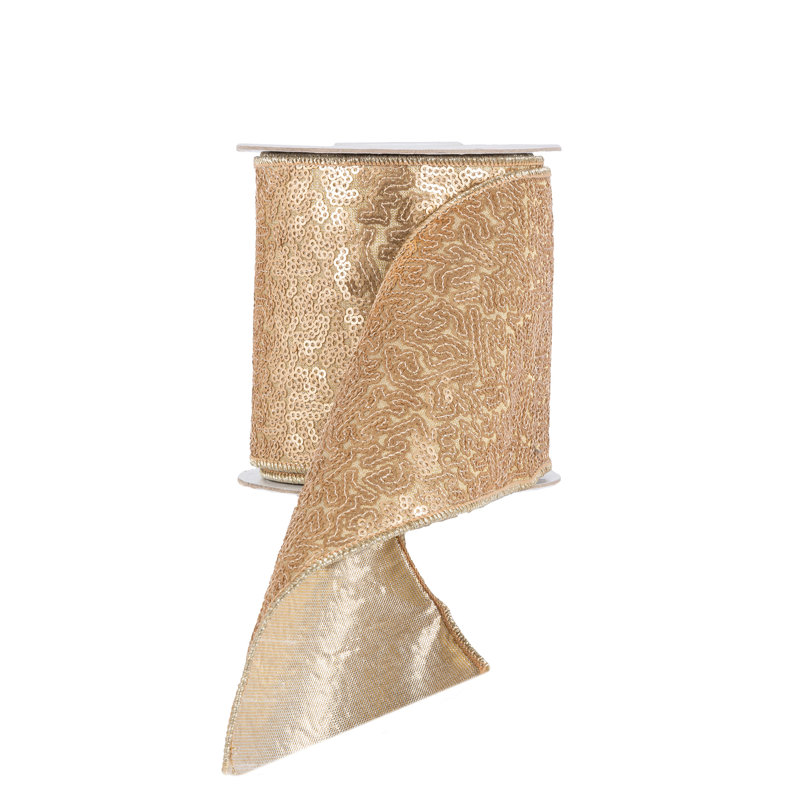 Ruban bronze à paillettes