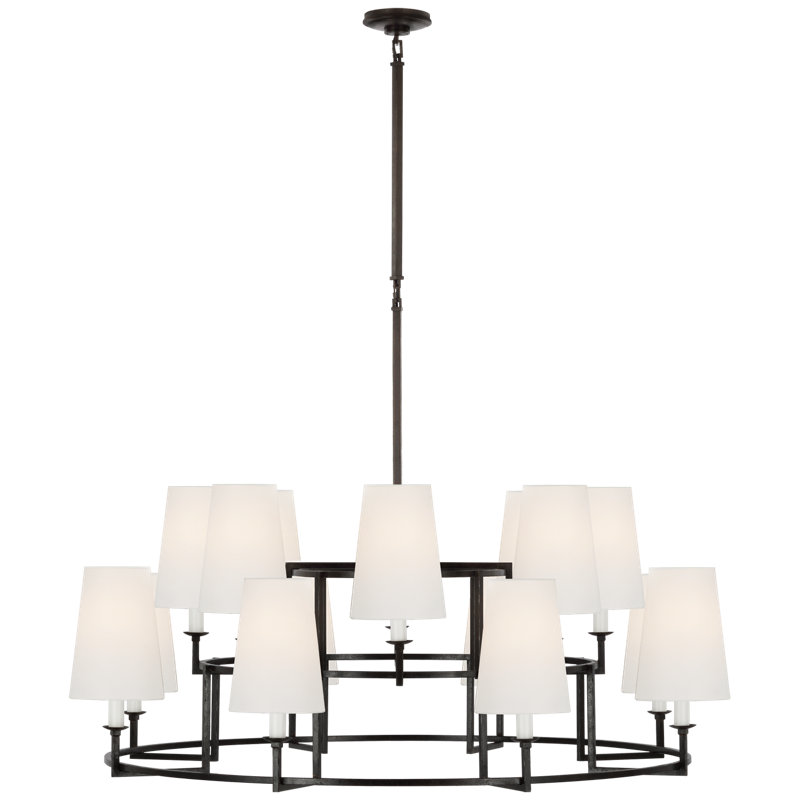 16 - Light Chandelier, Aged Iron