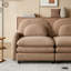 Teddy Fabric Cloud Sofa,Curved Backrest and Armrest with Curved Lumbar Pillows-1478361735