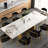 Modern 63" To 94.48" Extendable Sintered Stone Dining Table With Metal Legs , Seats 8-10-1932123765-1932123767