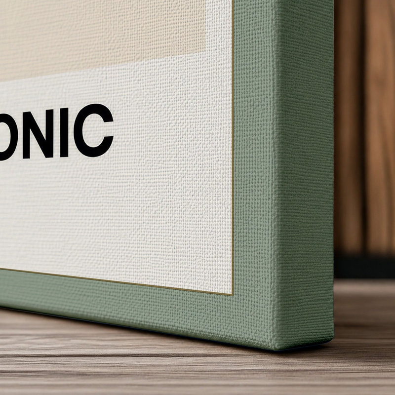 Gin & Tonic Retro - Wrapped Canvas, 18x12 - 45.7 x 30.5 cm, Sage Border