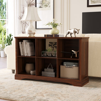 Organisateur de bibliothèque de rangement horizontal à 6 cubes de 47,4 po avec quincaillerie anti-basculement