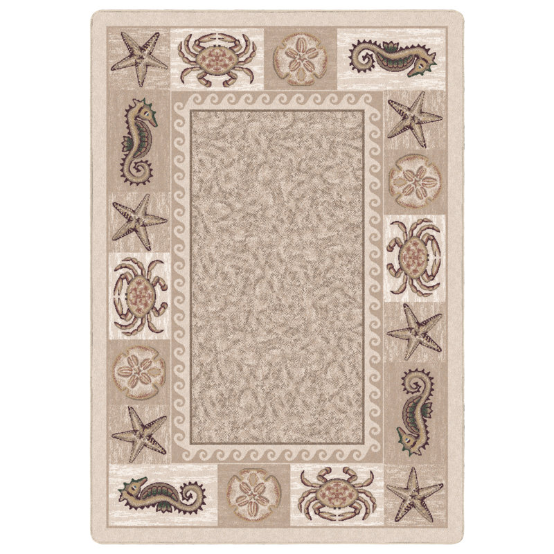 Tapis de plage Lockridge Sea Life, Rectangle 10 pi 9 po x 13 pi 2 po