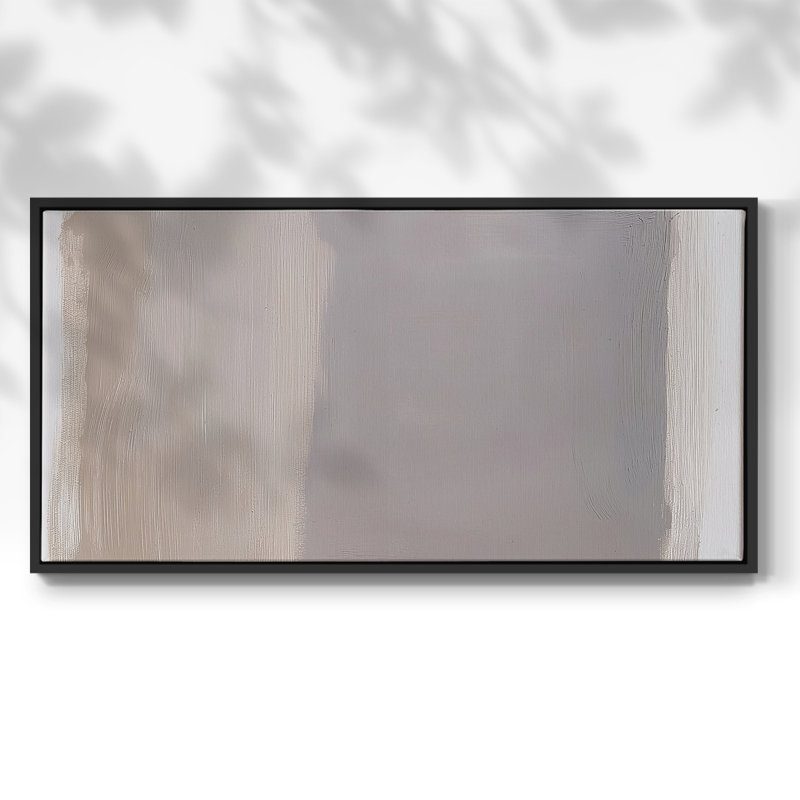 Série abstraite-DCCxxxvii- Toile tendue avec châssis tendue, prête à être accrochée, Noir, H 21 po x l 41 po
