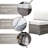 Billington 8 - Person Outdoor Steel Wicker Fire Pit Conversation Set - Gray