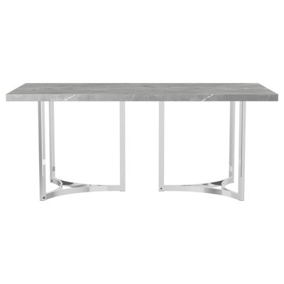 Savona Grey Faux Marble Rectangular Dining Table