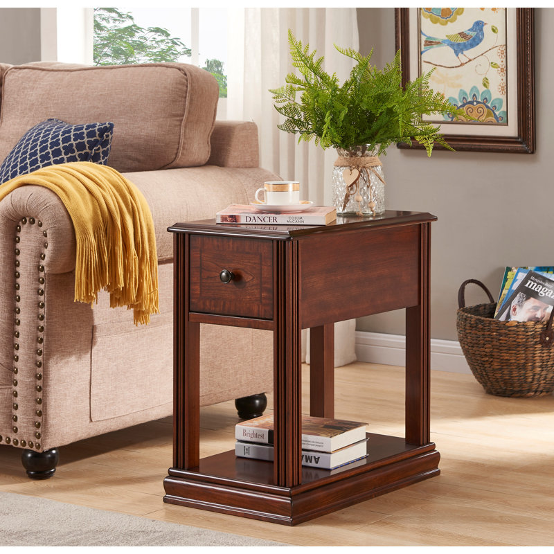 Rutledge Solid Wood Top End Table with Storage