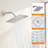 Faucet Modern Shower Faucet, Tub And Shower Trim Kit With Single-Spray Touch-Clean Square Shower Head (Valve Not Included)-122461329