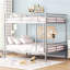 Lit superposé double au-dessus d'un lit double - Structure en fer moderne Magnifique finition pour un coffre-fort de luxe avec garde-corps peu encombrant et facile à assembler-1370493845-1370493844