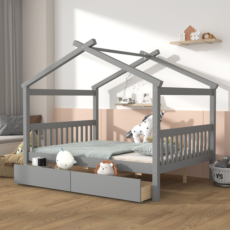 Arvelo Kids Full with Drawers, Gray