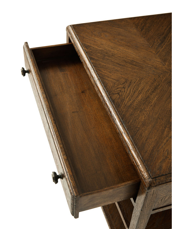 Nova 1 - Drawer Solid Wood Nightstand, Dusk Brown