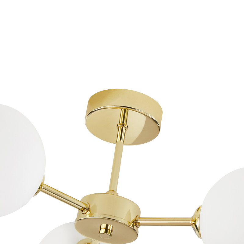 Semi Flush Mount, Polished Brass