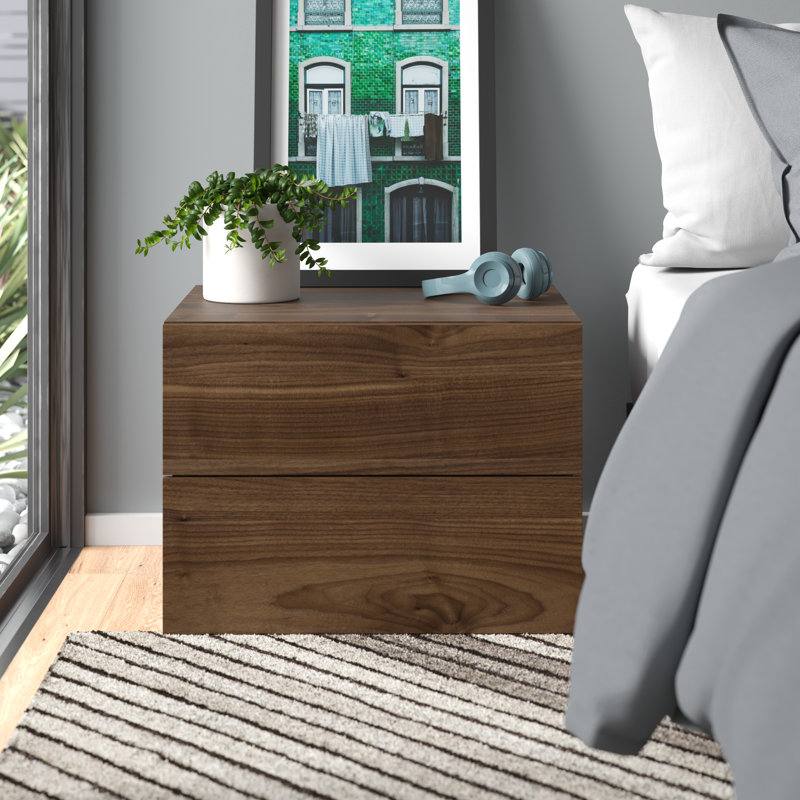 Allante 2 - Drawer Nightstand, Walnut