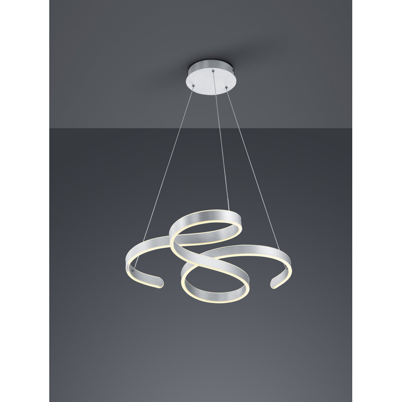 Somers 1 - Light Unique/Statement LED Chandelier, Brushed Aluminium